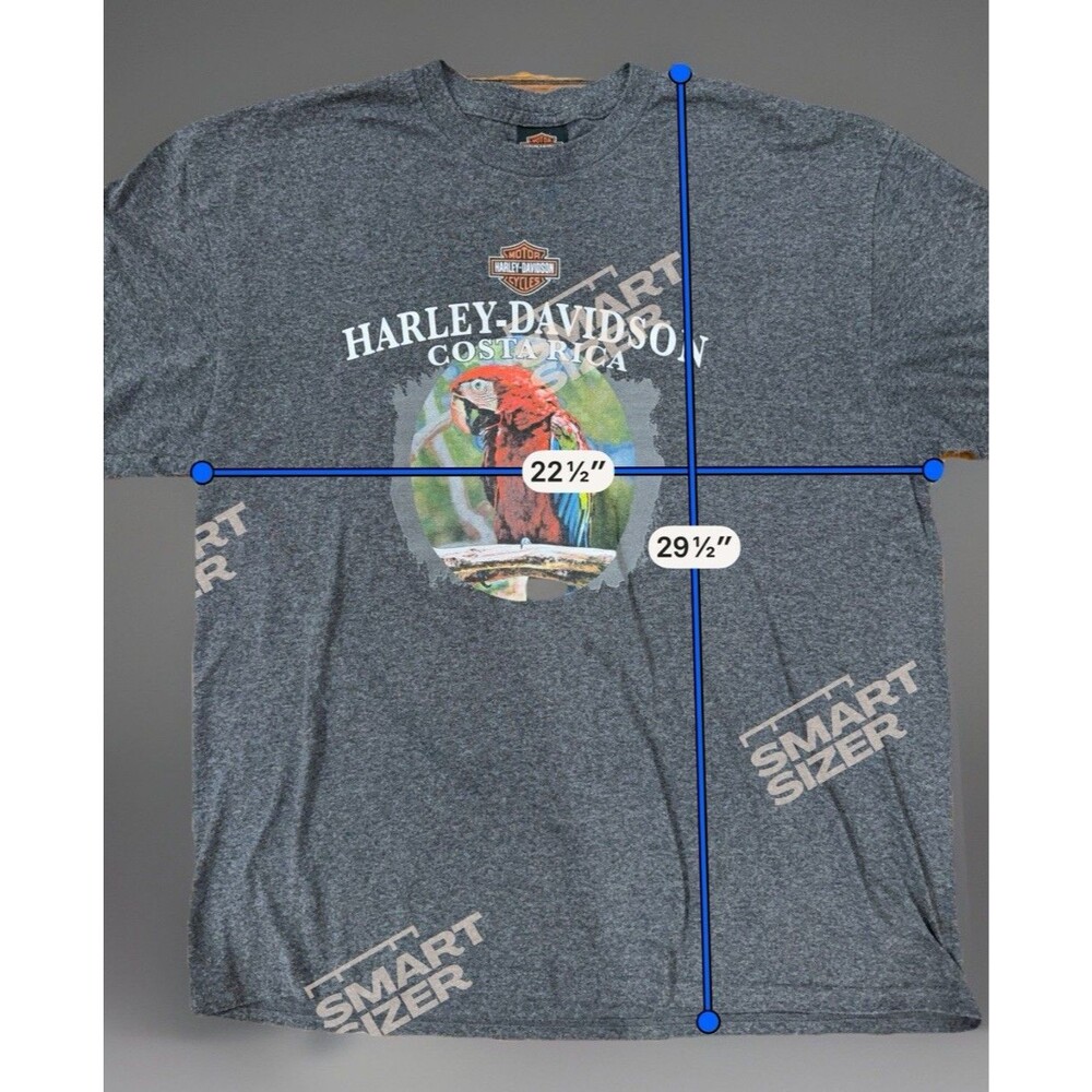 HARLEY DAVIDSON Costa Rica Grey Tshirt Size XL Good Used Condition - Picture 7 of 7